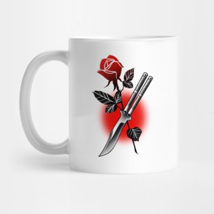 Flower and knife Mug